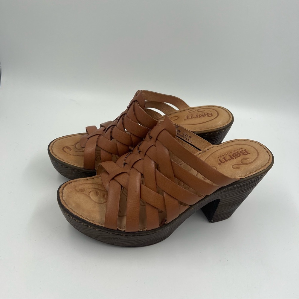 Born Brown Platform Sandals